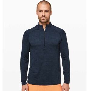 Lululemon Metal Vent Tech 1/2 Zip II – XXL – Mineral Blue / Nautical Navy – EUC